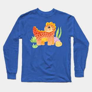 Baby Dinosaur Watercolor Long Sleeve T-Shirt